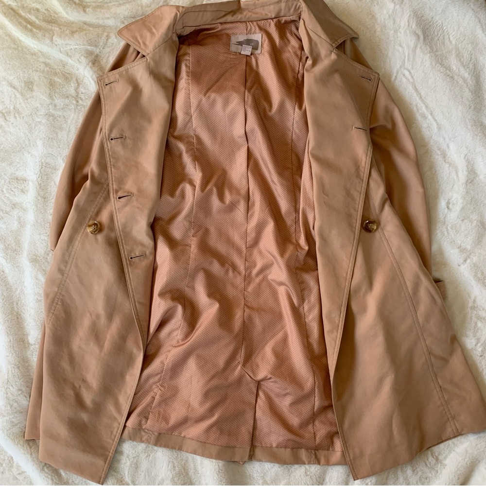 FOREVER 21 Peach Trench Coat XS - Picture 6 of 11